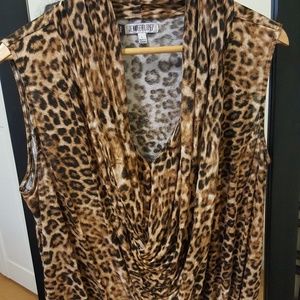 Jennifer Lopez Animal Print Blouse